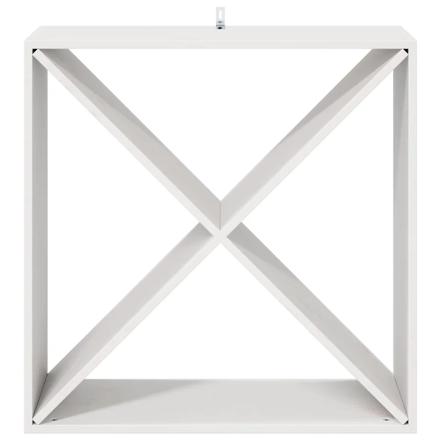 Étagère à vin 2 pcs Blanc 62 x 25 x 62 cm Pin massif - 6