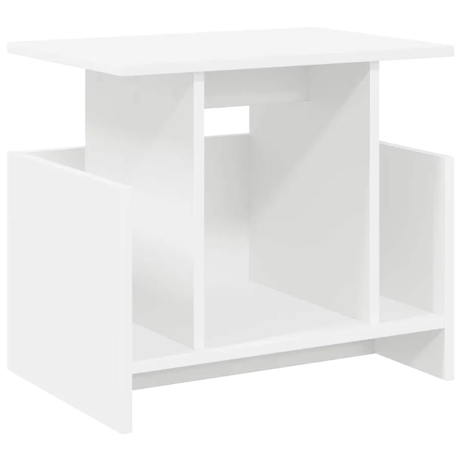 Meuble TV Blanc 50 x 35 x 45 cm Bois d'ingénierie - 2