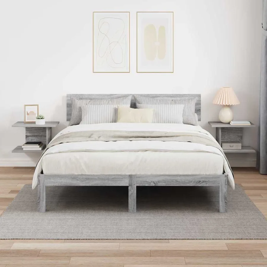 Table de chevet 2 pcs Gris Sonoma 40 x 30 x 25 cm - 4