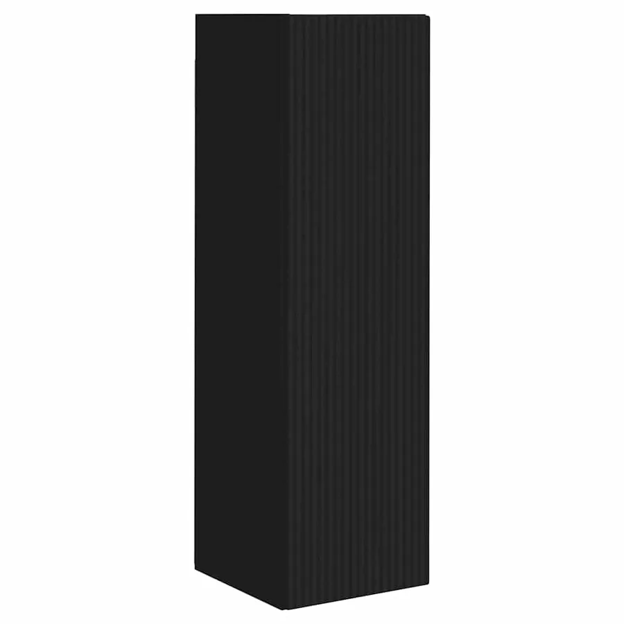 Meuble TV mural Noir 30 x 31 x 100 cm Bois d'ingénierie - 2