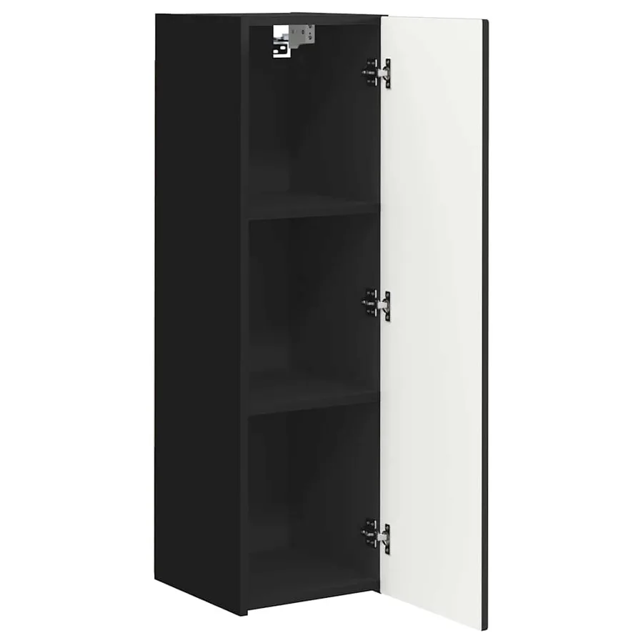 Meuble TV mural Noir 30 x 31 x 100 cm Bois d'ingénierie - 5