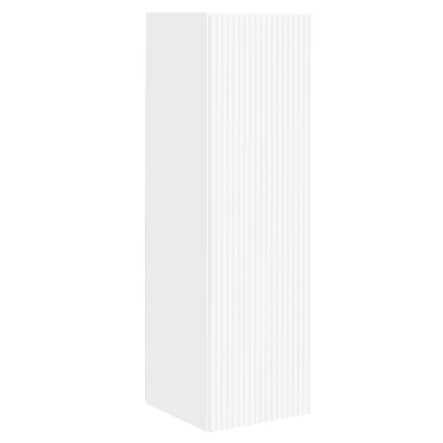 Ensemble de meuble TV mural 4 pcs Blanc Bois d'ingénierie - 6