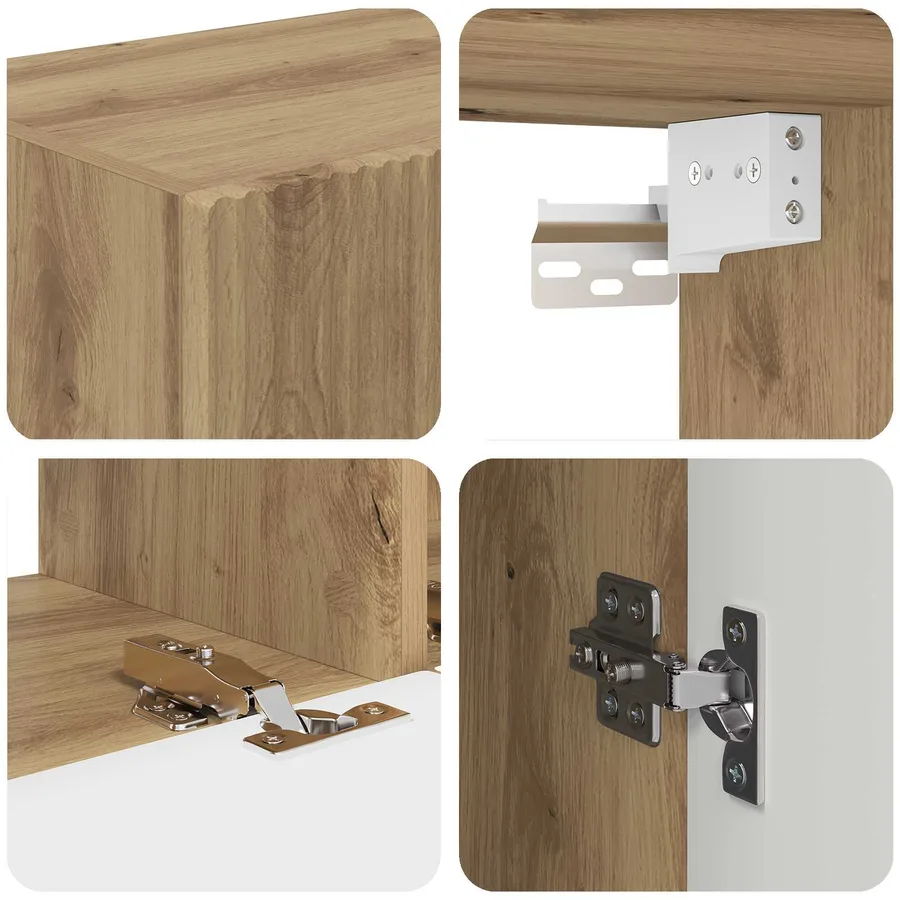 Ensemble meuble TV 4 pcs Chêne artisanal Bois d'ingénierie - 10