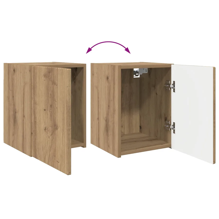 Ensemble meuble TV 4 pcs Chêne artisanal Bois d'ingénierie - 11