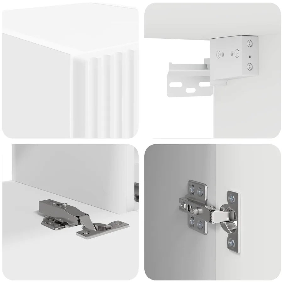 Meuble TV 5 pcs Blanc - 10