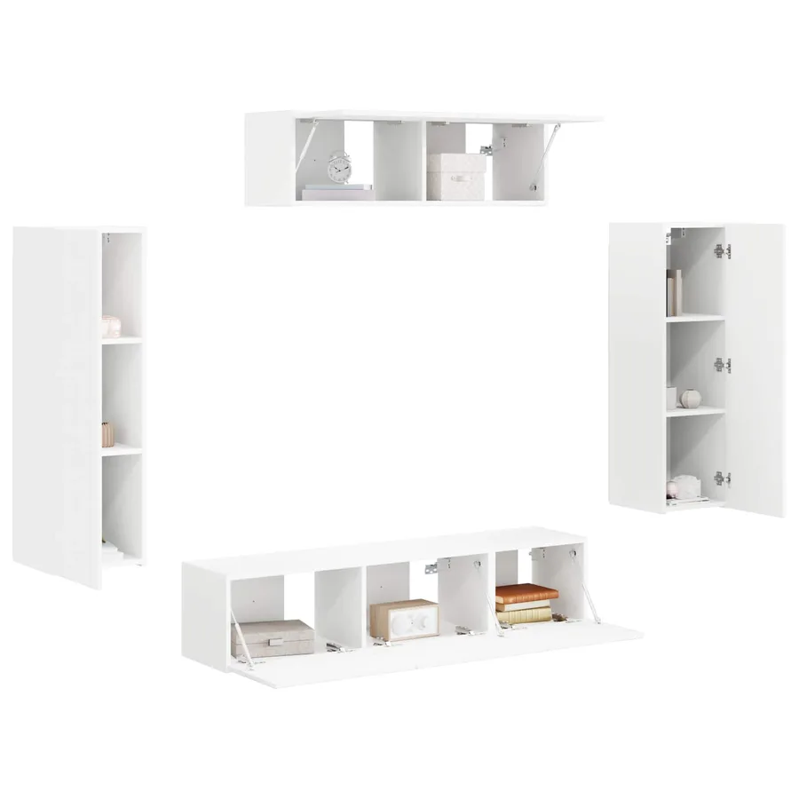 Meuble TV 5 pcs Blanc - 3