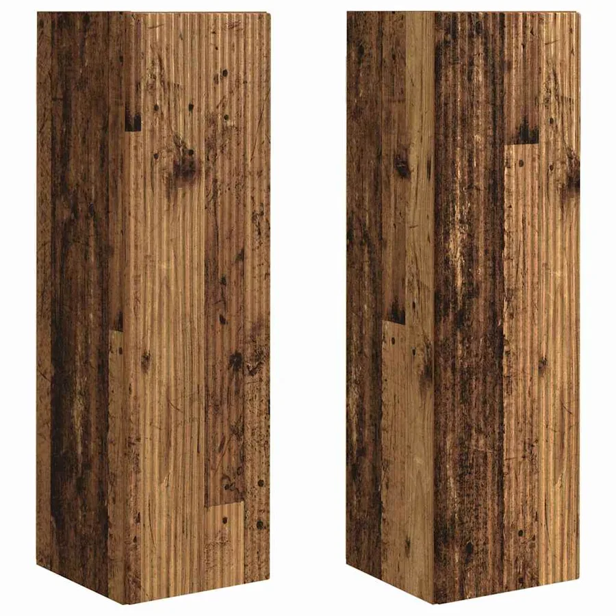 Meuble TV mural 2 pcs Bois Ancien 30 x 31 x 100 cm - 2