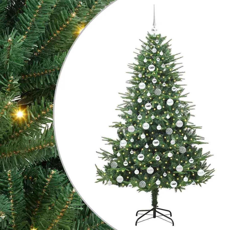 Arbre de Noël artificiel pré-éclairé avec ensemble de boules - 2