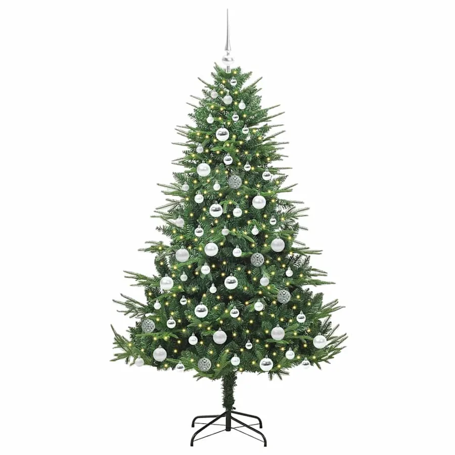 Arbre de Noël artificiel pré-éclairé avec ensemble de boules - 3