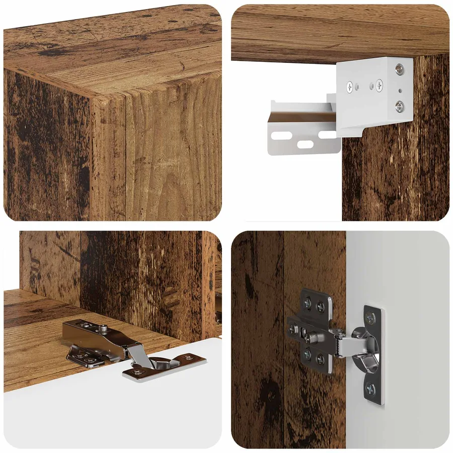 Meuble TV 5 pcs Bois ancien - 8