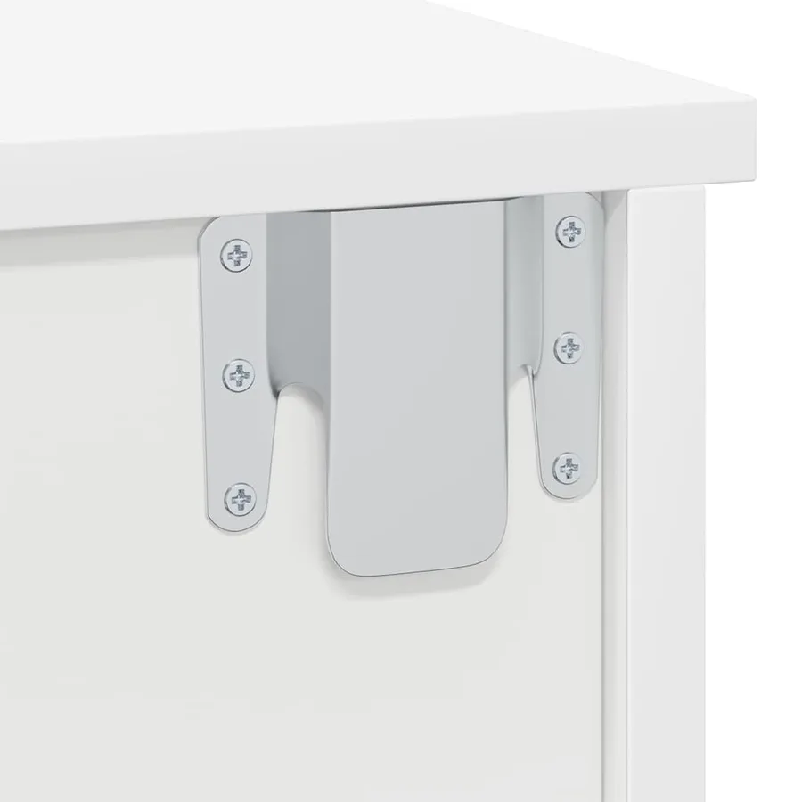 Table de chevet 2 pcs Blanc 40 x 31 x 15 cm Bois d'ingénierie - 10