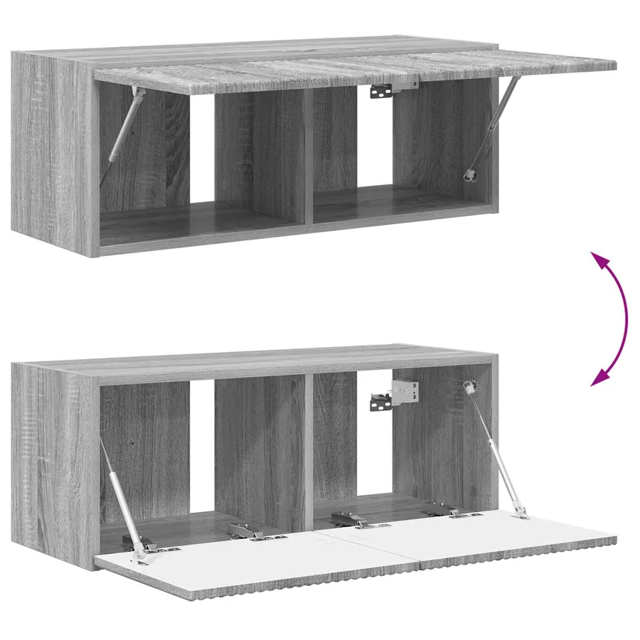 Ensemble meuble TV 2 pcs Gris Sonoma Bois d'ingénierie - 10