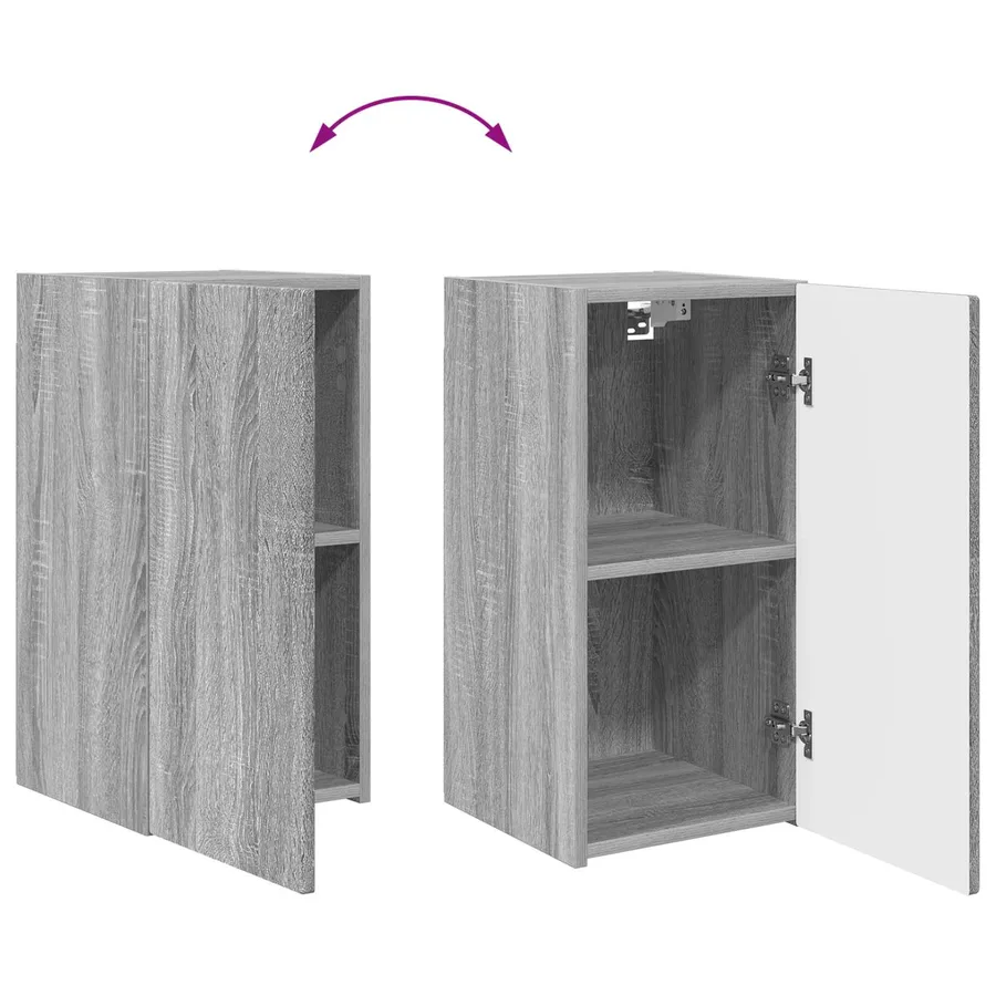 Ensemble meuble TV 2 pcs Gris Sonoma Bois d'ingénierie - 11
