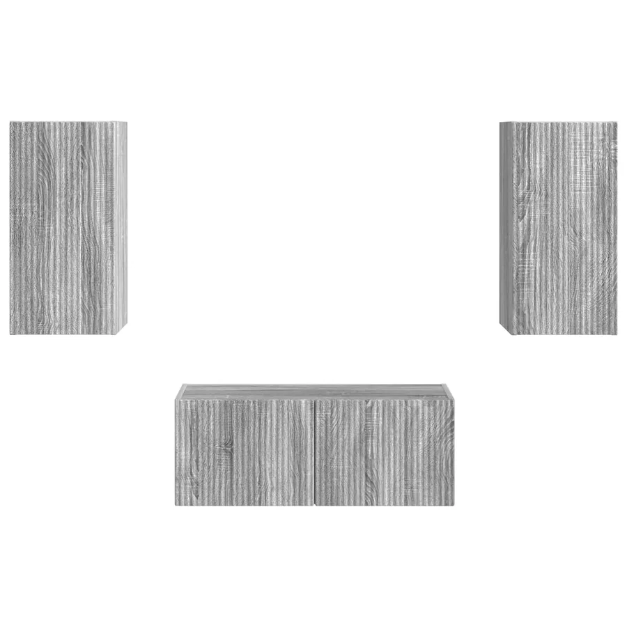 Ensemble meuble TV 2 pcs Gris Sonoma Bois d'ingénierie - 7
