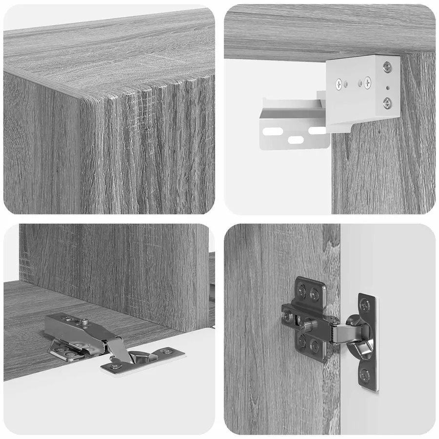 Ensemble meuble TV 2 pcs Gris Sonoma Bois d'ingénierie - 9