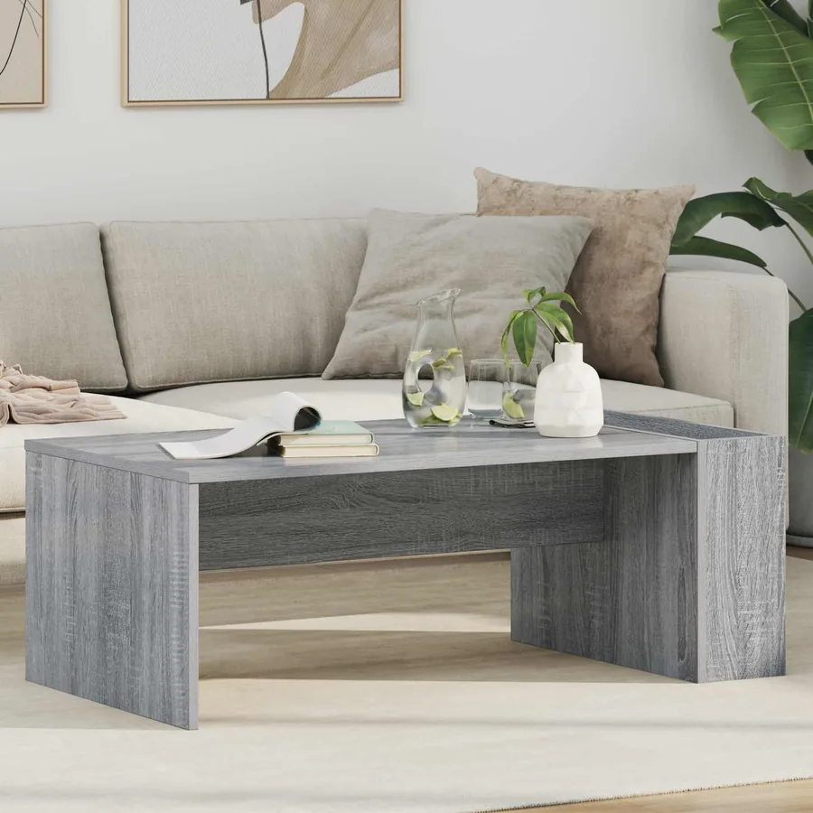 Table basse Gris Sonoma 95 x 50 x 34 cm Bois d'ingénierie