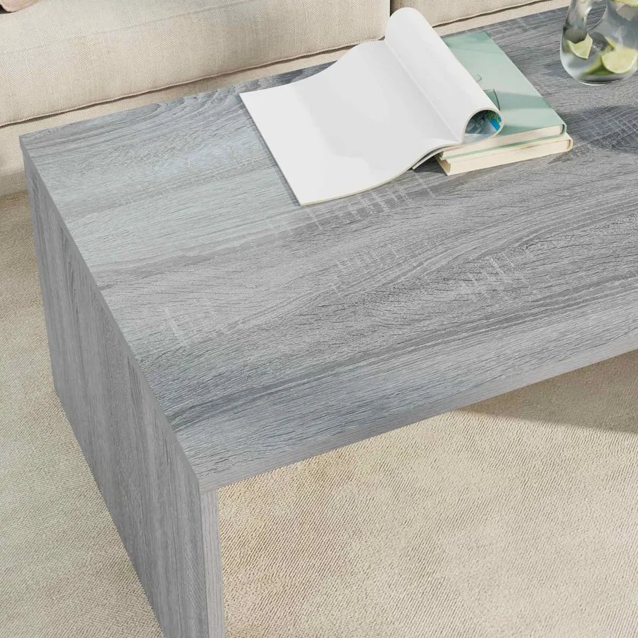 Table basse Gris Sonoma 95 x 50 x 34 cm Bois d'ingénierie - 4