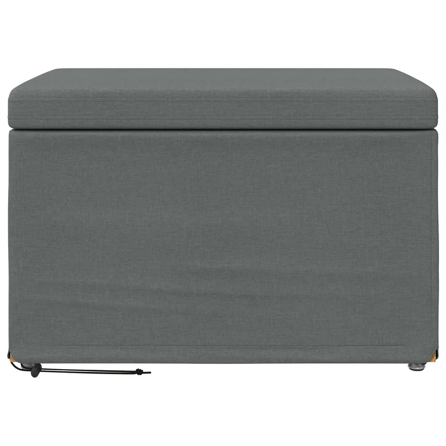 Tabouret Gris foncé 61 x 41 x 40 cm Tissu et bois stratifié - 4