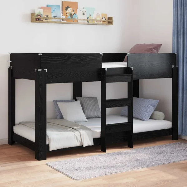 Lit Superposé pour Enfants Chêne noir 100 x 200 cm