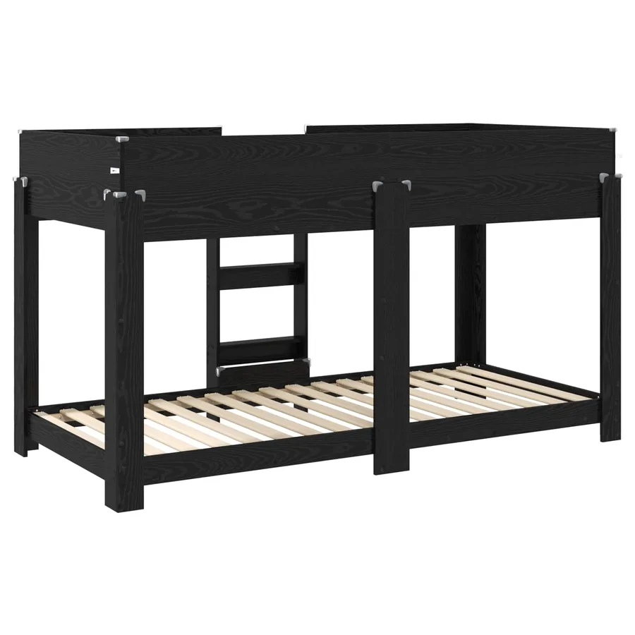 Lit Superposé pour Enfants Chêne noir 100 x 200 cm - 7