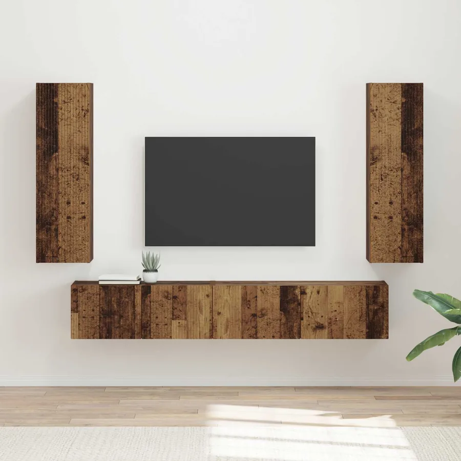 Ensemble meuble TV 3 pcs Bois ancien Bois d'ingénierie