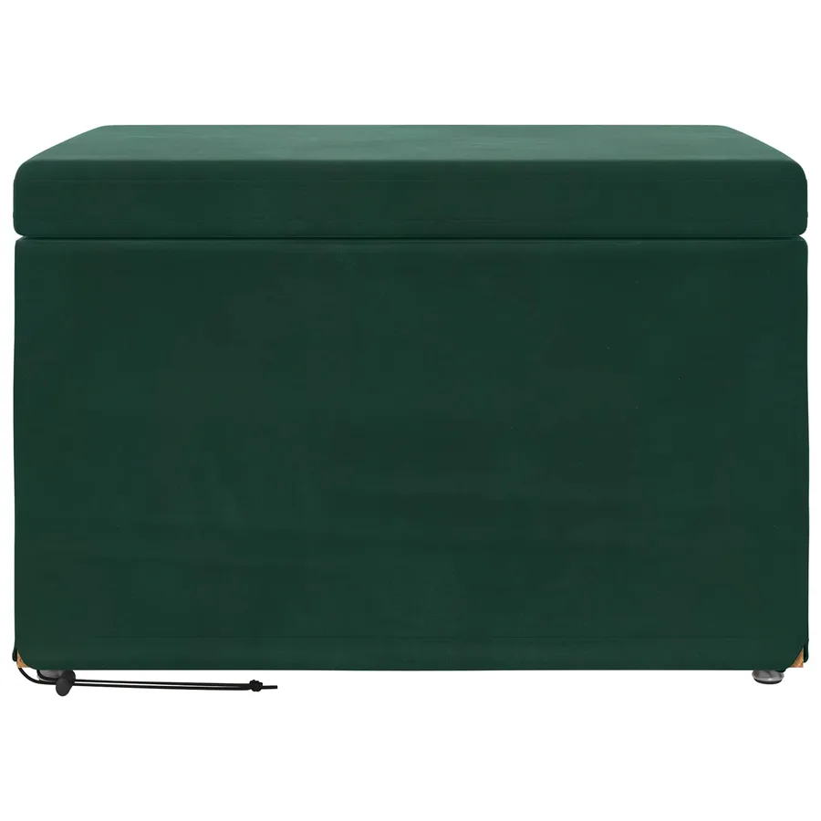 Tabouret Vert foncé 61 x 41 x 40 cm Velours et Bois Composite - 4