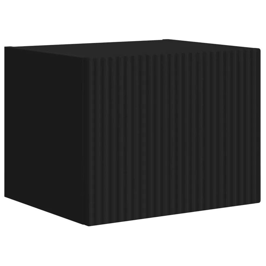Ensemble de meuble TV mural Montage mural 6 pcs Noir - 6