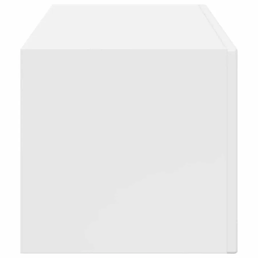 Meuble TV mural Montage mural Blanc Brillant 98 x 31 x 29,5 cm - 6