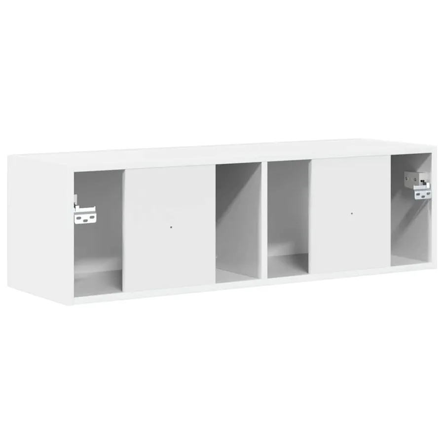 Meuble TV mural Montage mural Blanc Brillant 98 x 31 x 29,5 cm - 7