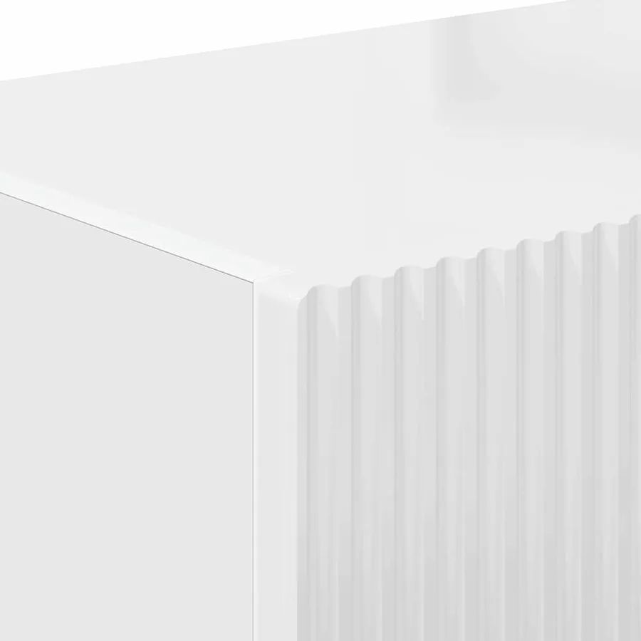 Meuble TV mural Montage mural Blanc Brillant 98 x 31 x 29,5 cm - 8