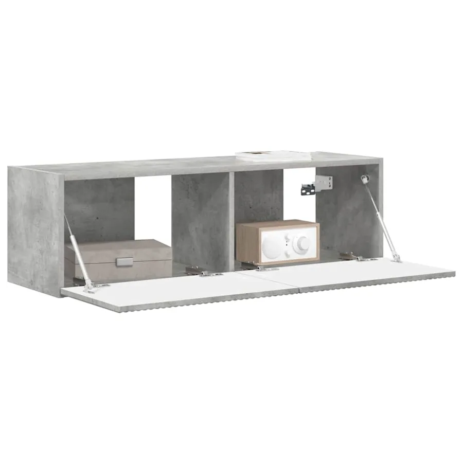 Meuble TV mural Béton 98 x 31 x 29,5 cm Bois d'ingénierie - 3