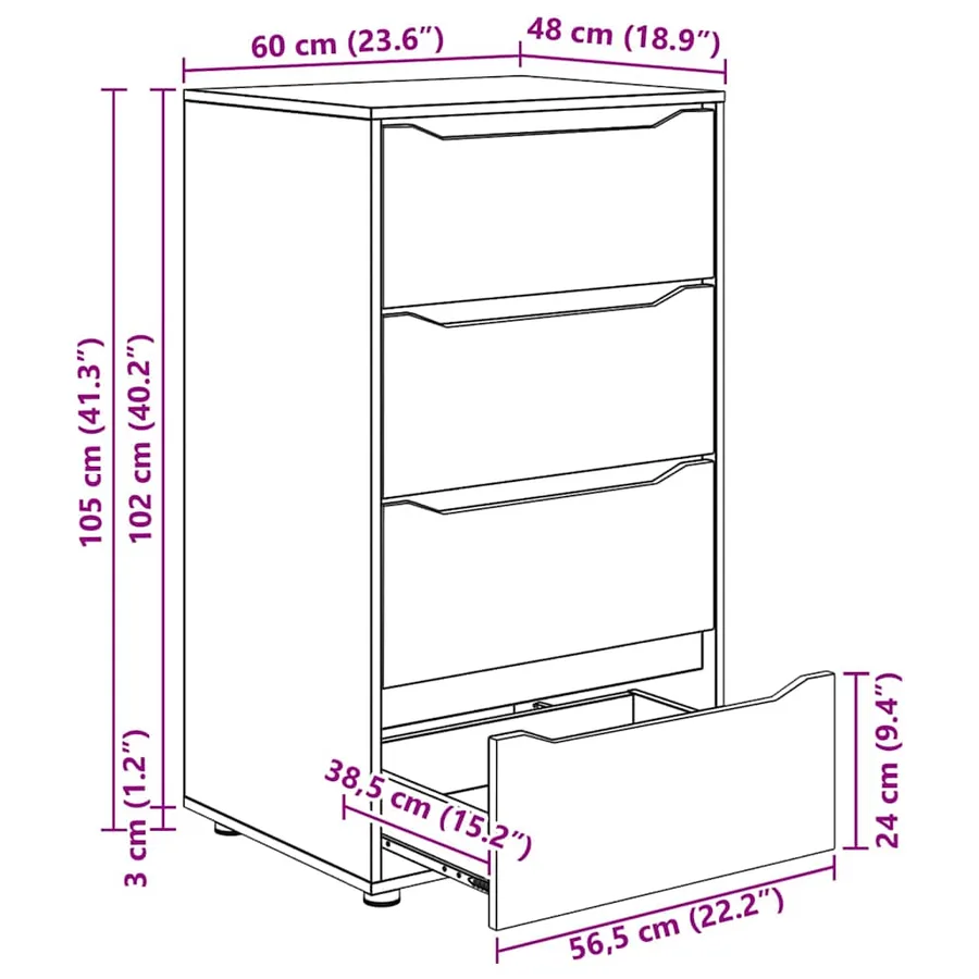 Armoires de rangement Blanc brillant 60 x 48 x 105 cm - 16