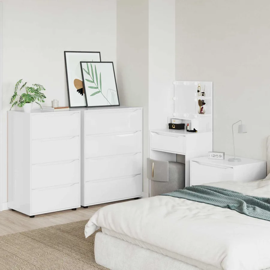 Armoires de rangement Blanc brillant 60 x 48 x 105 cm - 4