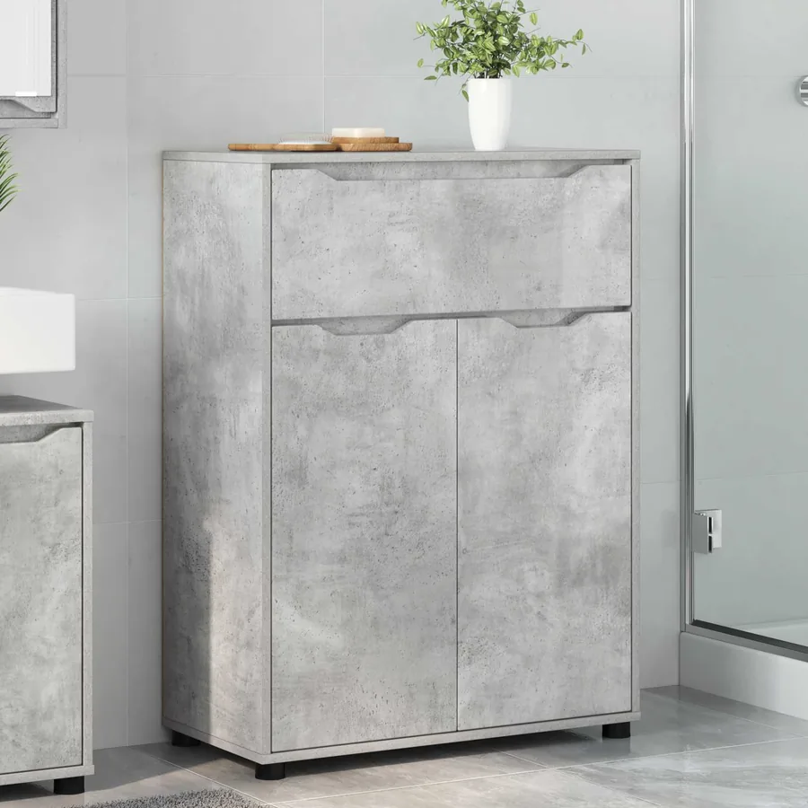 Cabinet de salle de bain Gris béton 72,5 x 36,5 x 100 cm