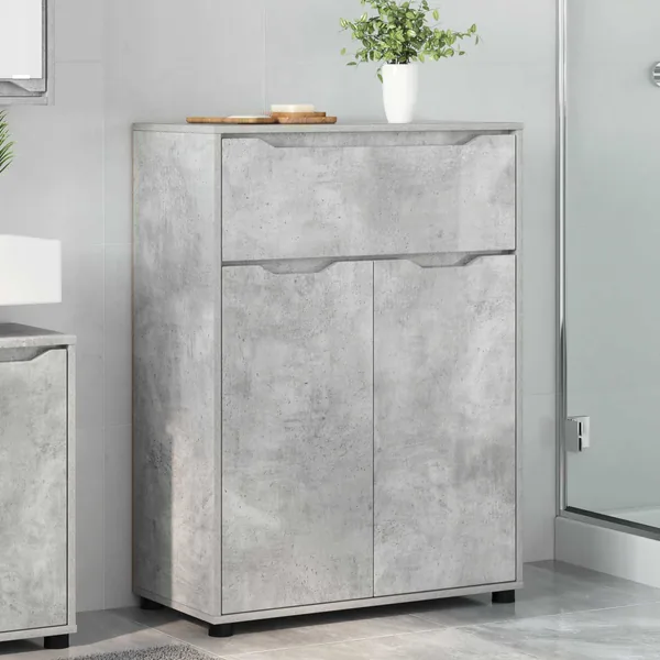Cabinet de salle de bain Gris béton 72,5 x 36,5 x 100 cm