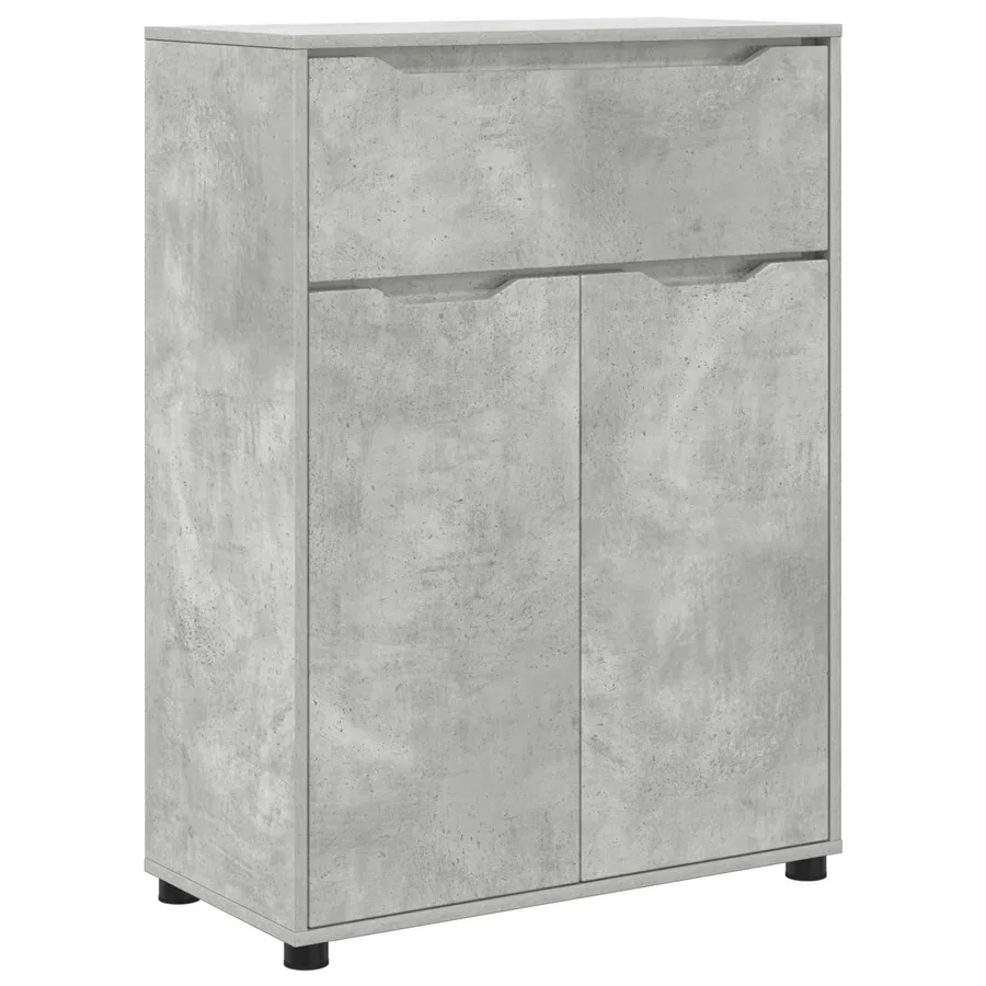 Cabinet de salle de bain Gris béton 72,5 x 36,5 x 100 cm - 2