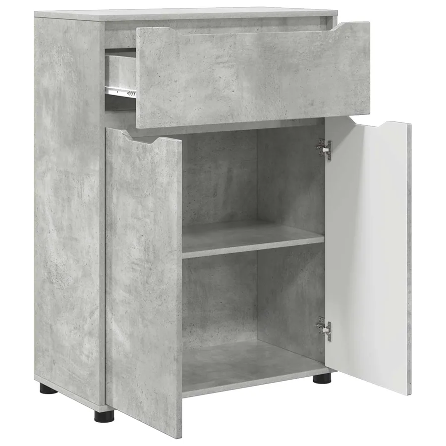 Cabinet de salle de bain Gris béton 72,5 x 36,5 x 100 cm - 5