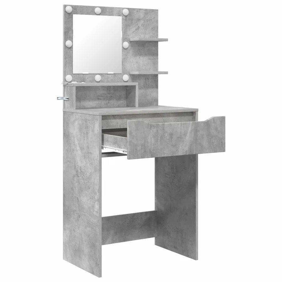 Tables de maquillage pour chambre Gris béton 80 x 39,6 x 135 cm - 5