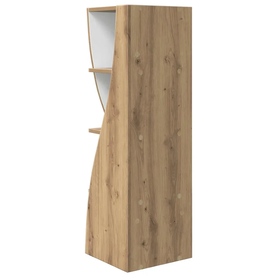 Meuble d'angle 32x32x102cm Bois d'ingénierie Chêne artisanal - 7