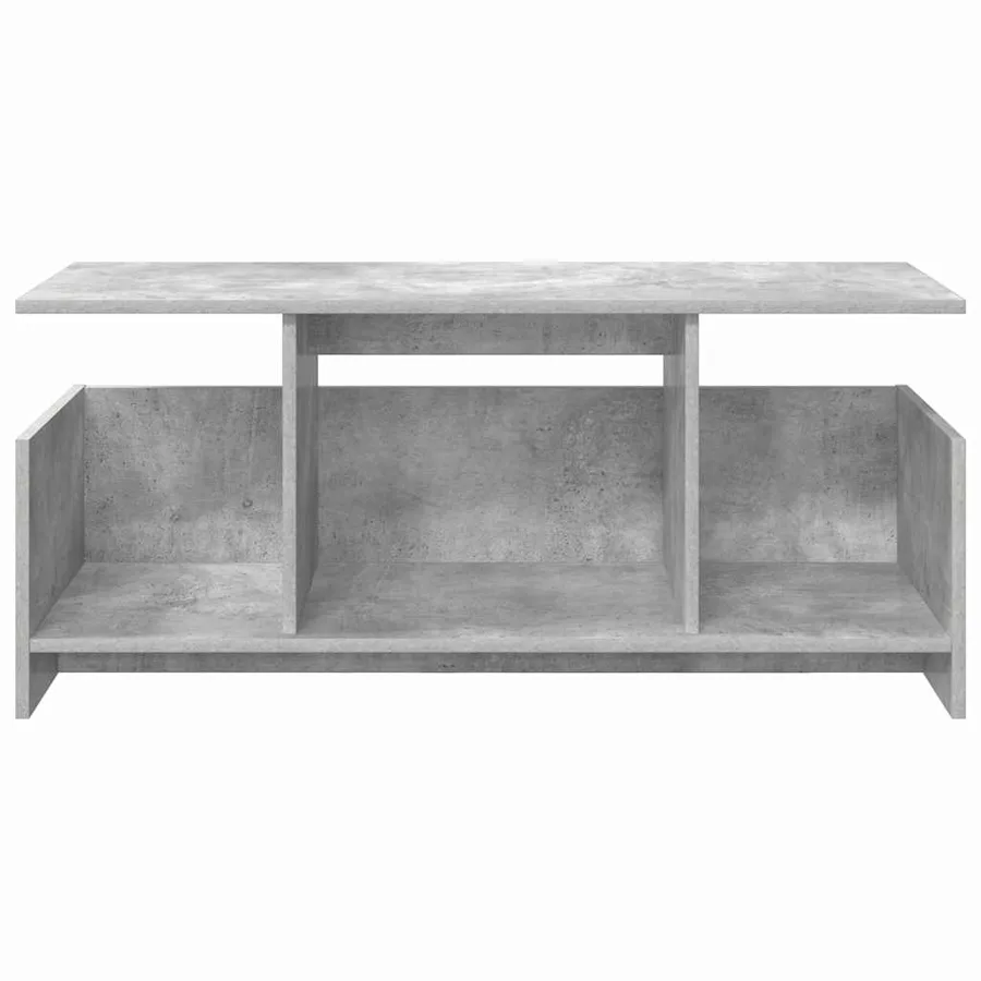 Meuble TV Gris béton 102 x 35 x 45 cm Bois d'ingénierie - 5