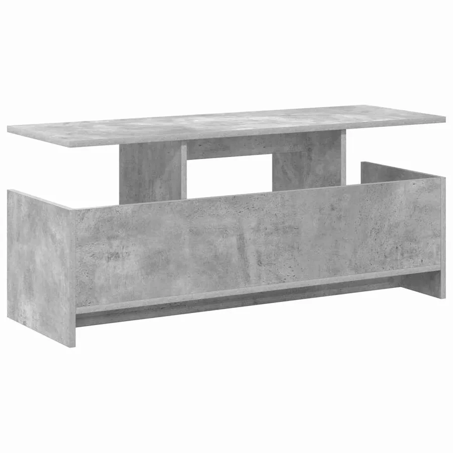 Meuble TV Gris béton 102 x 35 x 45 cm Bois d'ingénierie - 7