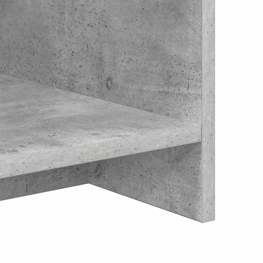 Meuble TV Gris béton 102 x 35 x 45 cm Bois d'ingénierie - 9