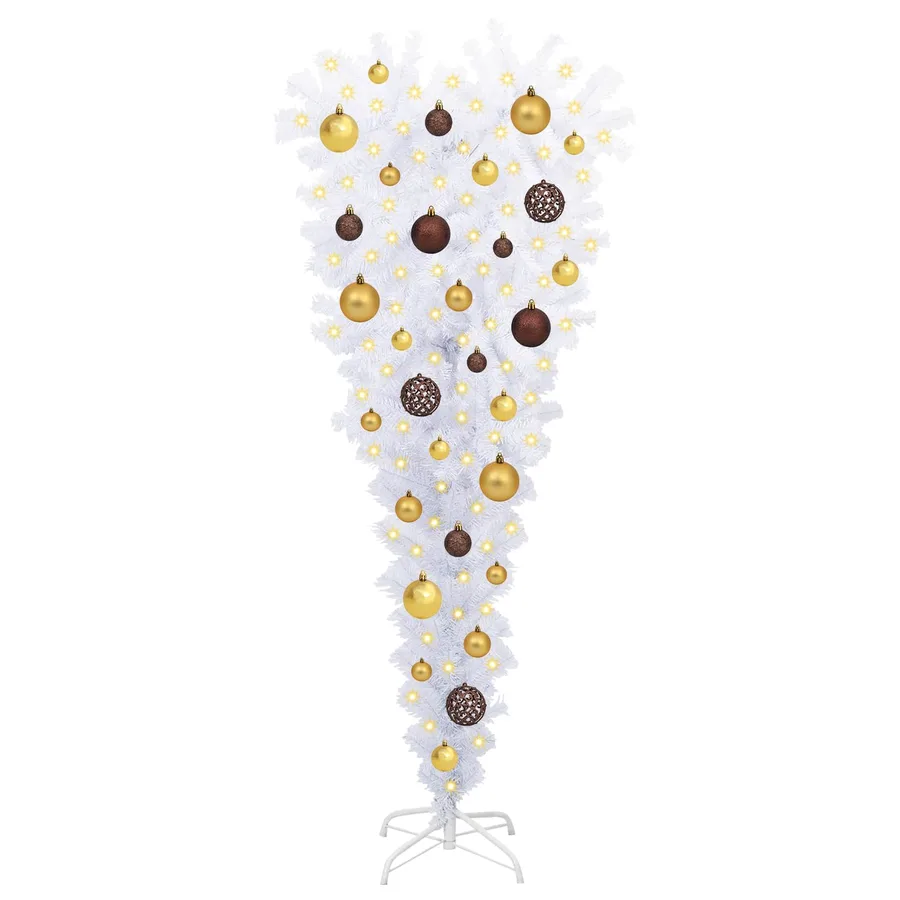 Sapin de Noël artificiel avec 150 LED Blanc 120 cm PVC et Acier - 3
