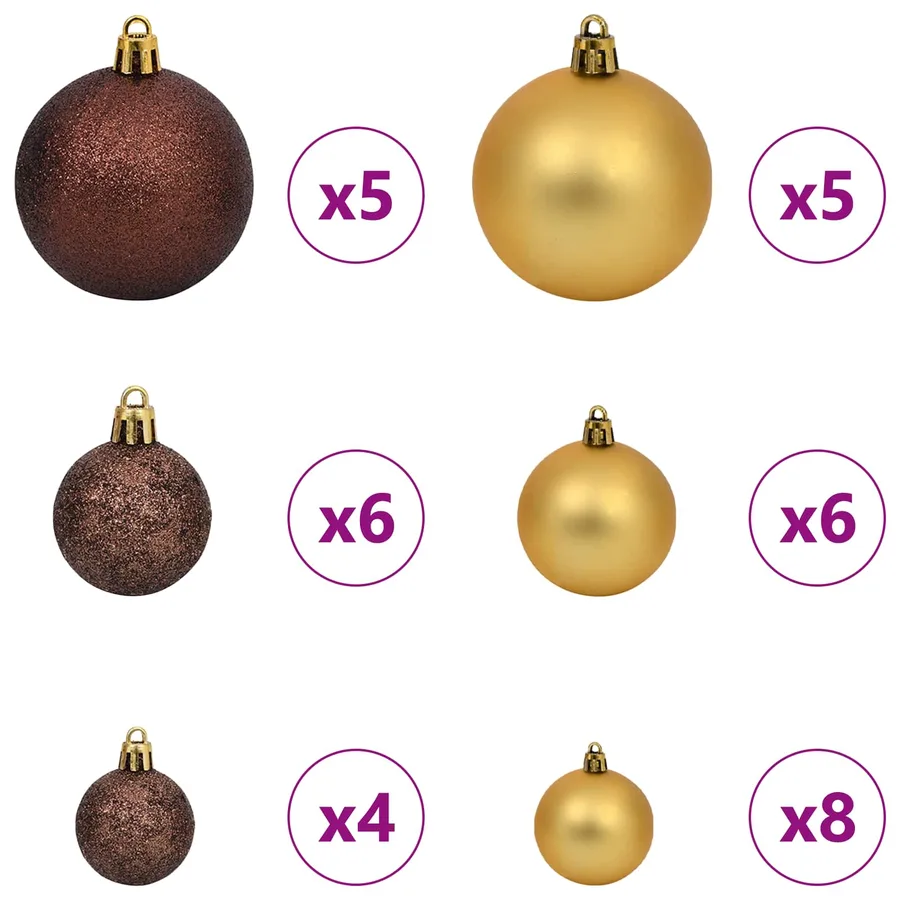Sapin de Noël artificiel avec 150 LED Blanc 120 cm PVC et Acier - 7