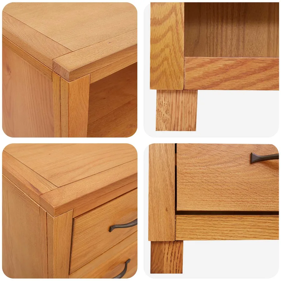 Ensemble de meubles de rangement 2 pc Naturel 80 x 35 x 185 cm - 8