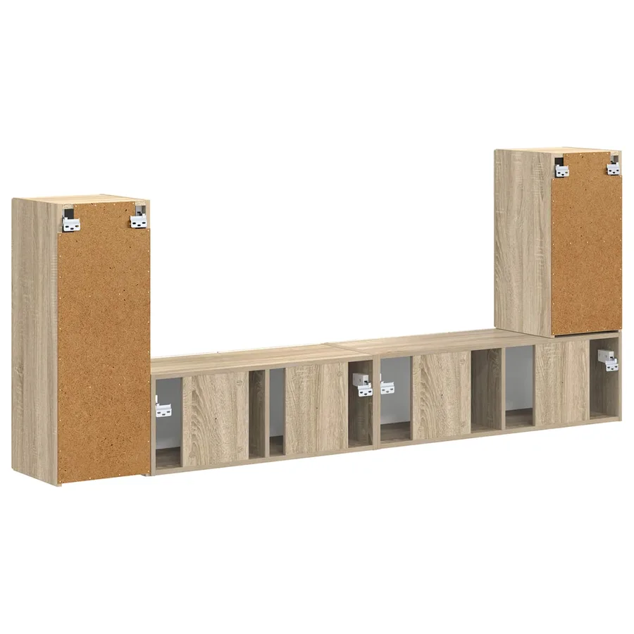 Ensemble meuble TV 4 pcs Chêne Sonoma Bois d'ingénierie - 10