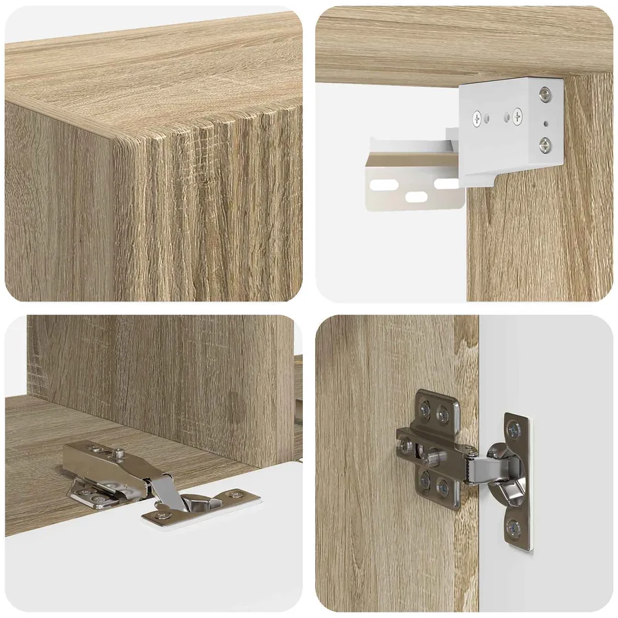 Ensemble meuble TV 4 pcs Chêne Sonoma Bois d'ingénierie - 11