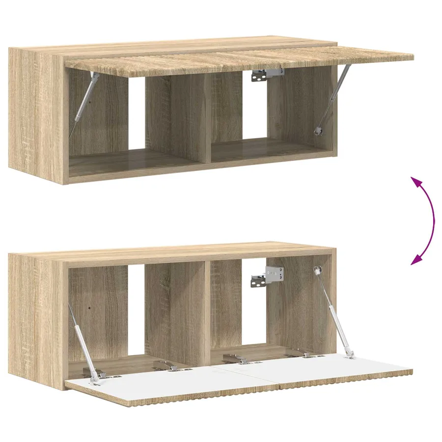 Ensemble meuble TV 4 pcs Chêne Sonoma Bois d'ingénierie - 13