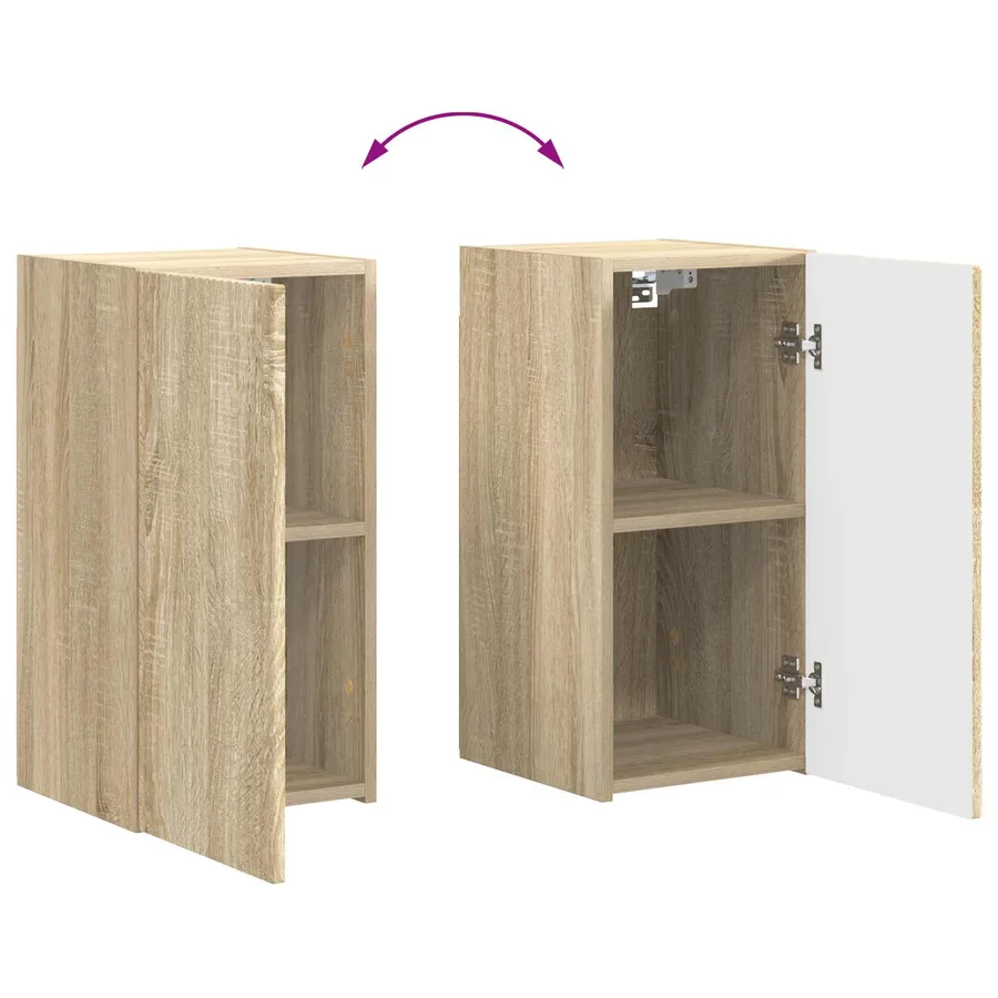 Ensemble meuble TV 4 pcs Chêne Sonoma Bois d'ingénierie - 14