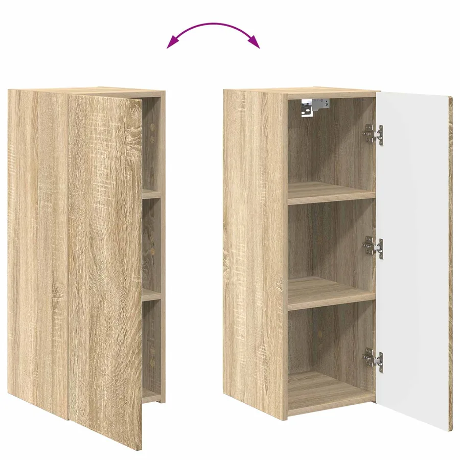 Ensemble meuble TV 4 pcs Chêne Sonoma Bois d'ingénierie - 15